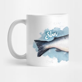 Salmon watercolor Mug